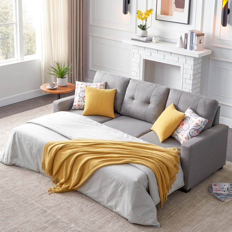 Latitude Run® Friedhardt 72" Wide Reversible Sleeper Sofa & Chaise with